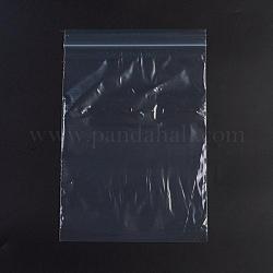 Bolsas de plástico con cierre de cremallera, bolsas de embalaje resellables, sello superior, bolsa autoadhesiva, Rectángulo, blanco, 30x20 cm, espesor unilateral: 2.1 mil (0.055 mm), 100 unidades / bolsa