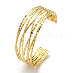 Золотой браслет-манжета из нержавеющей стали 304 для женщин, крестик, внутренний диаметр: 1-7/8x2-1/2 дюйм (4.7x6.2 см)