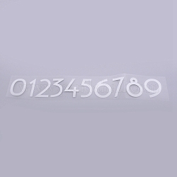 Wasserfeste selbstklebende Bastelsticker, für Tagebuchplaner Dekoration DIY Scrapbooking, Zahl 0~9, weiß, 37.3x7x0.01 cm