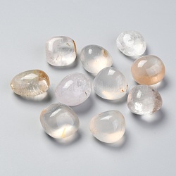 Perles de cristal de quartz naturel, sans trou, pépites, pierre roulée, pierres de guérison pour 7 équilibrage des chakras, cristal thérapie, gemmes de remplissage de vase, 22~30x19~26x18~22mm, environ 60 pcs/1000 g