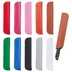 Chgcraft 10 pz 10 colori custodia per penna in pelle pu, colore misto, 160x32.5x3.5mm, 1pc / color