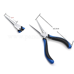 High-Carbon Steel Jewelry Pliers, Long Needle Nose Plier, Blue, 155mm