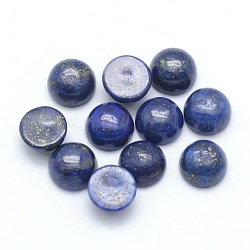 Lapis naturali cabochons Lazuli, mezzo tondo, tinto, 6x3~3.5mm