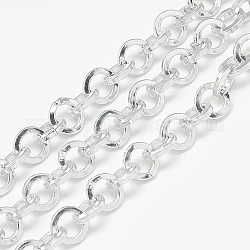 Алюминиевые роликовые цепи, отрыгивающие цепи, несварные, плоское кольцо, светло-серые, 8x1.6 мм