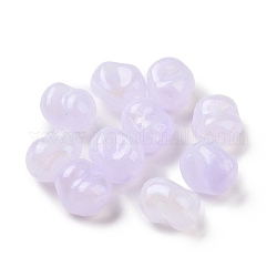 Perline acrilico opaco, Glitter perline, riso, lilla, 16x13.8x11.5mm, Foro: 1.8 mm, circa 333pcs/500g