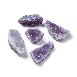 Natürliche Amethyst-Druzy-Geodensteine, Kristallcluster-Heilsteinexemplare-Ornament, Heimtextilien, Nuggets, 49~98x25~43x13~29 mm, ca. 13 Stk. / 1000 g