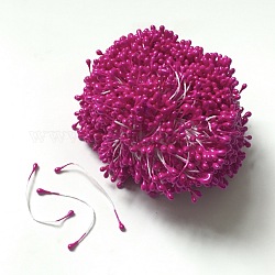 Noyau de cœur de fleur artificielle de gypse, support violet rouge, 60x3mm, environ 1600 bande/paquet.