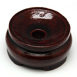 Wood Decoration Accessories Display Bases for Gemstone, Dark Red, 42~45x22~24mm