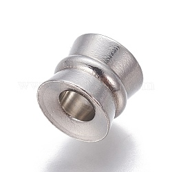201 Stainless Steel Beads, Column, Stainless Steel Color, 6x7mm, Hole: 3mm