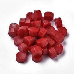 Sealing Wax Particles, for Retro Seal Stamp, Octagon, FireBrick, 9mm, about 1500pcs/500g
