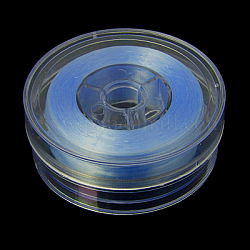 Flache elastische Kristallschnur, elastischer Perlenfaden, für Stretcharmbandherstellung, Kornblumenblau, 0.8 mm