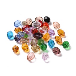 Perles d'imitation cristal autrichien, grade AAA, facette, ovale, couleur mixte, 10x13mm, Trou: 0.9~1mm