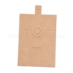 Leere Kraftpapier-Ringanzeigekarten, Rechteck, rauchig, 10x6x0.05 cm, Bohrung: 10 mm