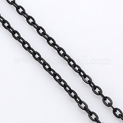 Spray Painted Iron Cable Chains, Soldered, Gunmetal, 4x3mm