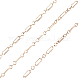 Chaînes en laiton figaro, soudé, véritables chaînes remplies d'or 14 carat, véritable 14k plaqué or, lien: 2x1.6x0.3 mm, 4.7x1.6x0.3mm