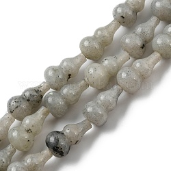 Natural Labradorite Beads Strands, Gourd, 17.5~18.5x9.5~10mm, Hole: 1.2mm, about 23~24pcs/strand, 16.14~16.34 inch(41~41.5cm)
