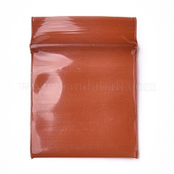 Однотонные полиэтиленовые пакеты с замком на молнии, закрывающиеся маленькие сумки для хранения ювелирных изделий, мешок с самоуплотнением, верхнего уплотнения, прямоугольные, коричневые, 4x3 см, односторонняя толщина: 7.8 мил (0.2 мм), около 90~100 шт / упаковка