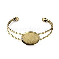 Création de bangle en laiton, base de bracelet vide, bronze antique, 64mm, Plateau: 25 mm