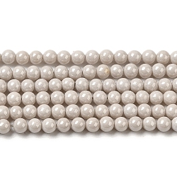 Hebras de perlas de imitación de circonita cúbica, redondo, bronceado, 3mm, agujero: 0.7 mm, aproximamente 114~117 pcs / cadena, 14.80''~14.96'' (37.6~38 cm)
