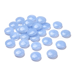 Flachen, runden Edelstein-Imitation Acrylperlen, Kornblumenblau, 22x8.5 mm, Bohrung: 2 mm, ca. 190 Stk. / 500 g