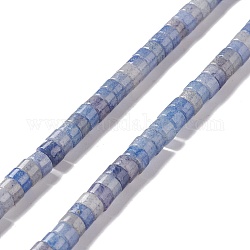 Natürlichen blauen Aventurin Perlen Stränge, Kolumne, 6x3.5 mm, Bohrung: 0.8 mm, ca. 115~116 Stk. / Strang, 15.35~15.51 Zoll (39~39.4 cm)