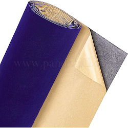 Benecreat selbstklebender Samtflockstoff, für Schmuckschublade Bastelstoff Peel Stick, dunkelblau, 25x0.08 cm