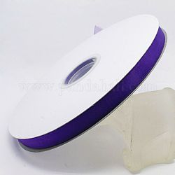 Polyester Organza Ribbon, Purple, 3/8 inch(9mm), 200yards/roll(182.88m/roll)