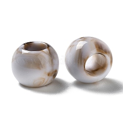 Perles acryliques imitation pierre précieuse, rondelle, chameau, 10x8mm, Trou: 5mm, environ: 1230 pcs / 500 g