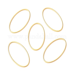 201 anelli di collegamento in acciaio inox, ovale, oro, 26x14x1mm