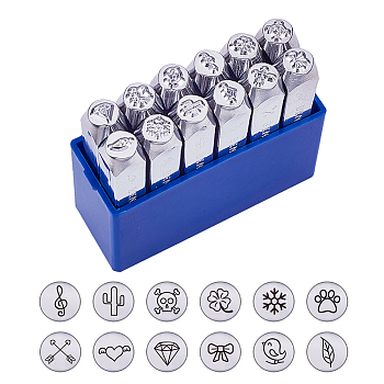 Iron Seal Stamps AJEW-L060-03