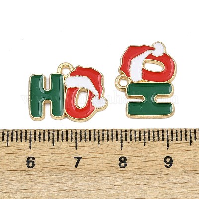 Подвески из сплава и эмали с рождественской тематикой ENAM-Z023-01G-01-1