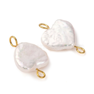 Подвески-сердечки из натурального барочного жемчуга Кеши PALLOY-JF04206-02-1