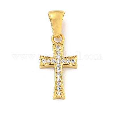 Подвески из нержавеющей стали 304 с ионным покрытием (IP) и кубическим цирконием STAS-C102-04C-G-1