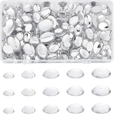5 размер прозрачные акриловые кабошоны TACR-NB0001-24-1