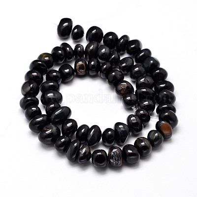 Окрашенные естественно тигровый глаз бисер пряди самородки G-J337-49C-1