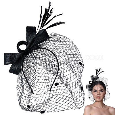 Сетчатая вуаль из марли с заколкой-аллигатором&nbsp;AJEW-WH20018-97A-1