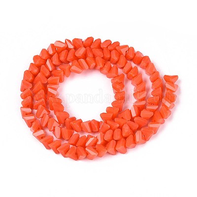 Непрозрачное стекло бисер нитей GLAA-N019-4mm-14-1