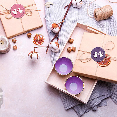 Латунная восковая печать штамп с ручкой AJEW-WH0184-0988-1