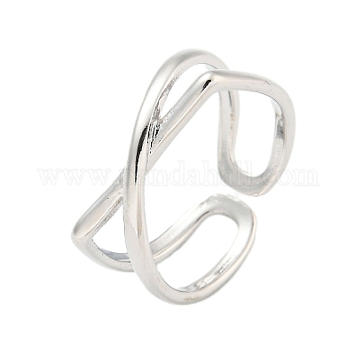 Кольцо из латуни с открытой манжетой RJEW-M175-01P-1