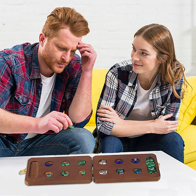 Деревянная коробка для настольной игры в шахматы&nbsp;DJEW-FG0006-82-1