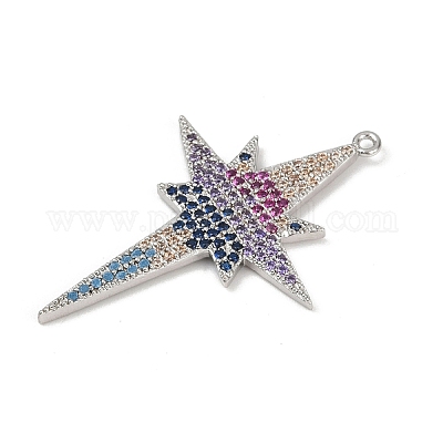 Латунные микро проложить кубического циркония подвески KK-M322-45P-1