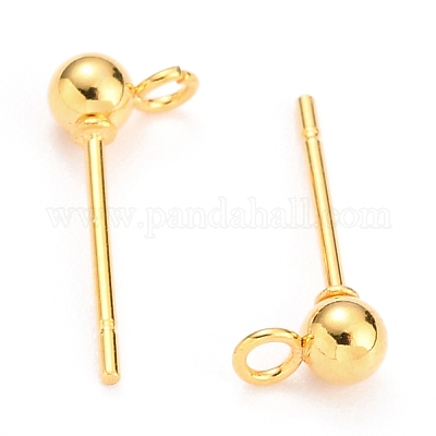 Фурнитура для сережек-гвоздиков с шариковым штифтом из нержавеющей стали 304 X-STAS-Z035-02G-B-1