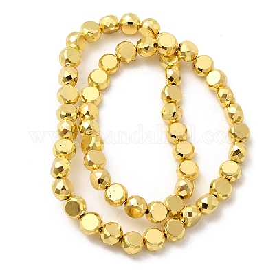 Стеклянные бусины с гальваническим покрытием  EGLA-F166-04B-1