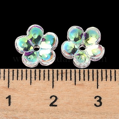 Окрашенные и нагретые стеклянные колпачки для бусин GLAA-C042-01P-1