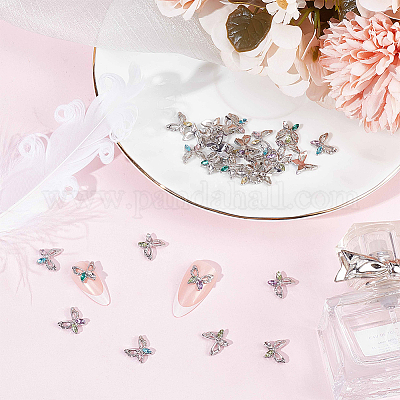 42 шт. 7-х цветные стеклянные кабошоны из сплава MRMJ-SC0001-18-1