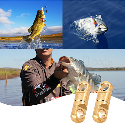 Wholesale SUPERFINDINGS 10pcs 6 Size High Strength Fishing Bearing Swivels  Brass Fishing Swivel Connectors Golden Barrel Fishing Rings for Saltwater  Freshwater Fishing 