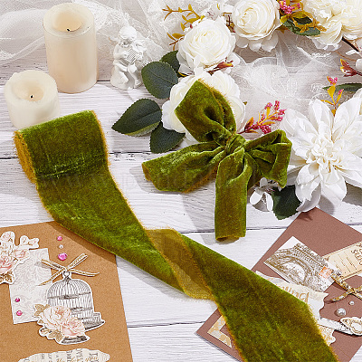 Плоские бархатные ленты OCOR-WH0078-91A-01-1