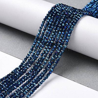 Стеклянные бусины с гальваническим покрытием  GLAA-H021-01A-FP03-1