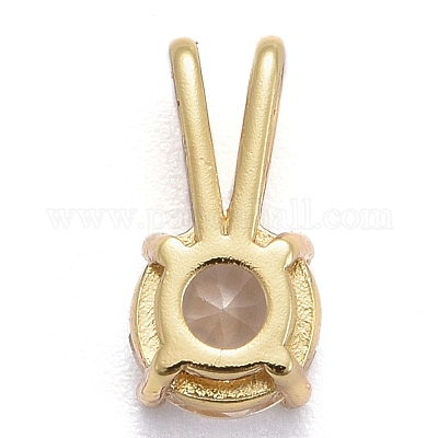 Латунные микро проложить кубического циркония подвески KK-P192-04-G06-1