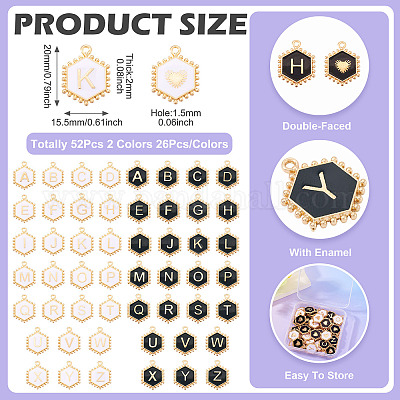 52шт 2 цвета сплава эмалевые подвески ENAM-TA0002-97B-1